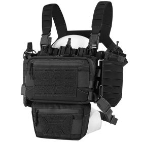 Chest Rig Tactical Chest Rig Molle Modular Micro Fight Chest Rigs With Magazine Pouch For Outdoor Hunting (Color: Black)