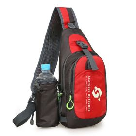 "Seamless Outdoors Colorful Sling Bag With Water Slot " (Color: Red)