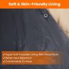 USB Heated Blanket Electric Heated Poncho Shawl Wrap Throw with Zipper Arm Holes Pocket 3 Heating Levels 6 Zones Dual Switch 5V/2A Machine Washable fo