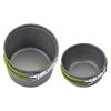 5Pcs Camping Cookware Mess Kit with Lightweight Aluminum Pot Bowl Forks Spoons Knives and Carry Mesh Bag for Outdoor Camping Hiking and Picnic