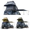 Roll over image to zoom in Adventurer Plus Rooftop Tent Hardshell with Side Awning, Air Conditioner Outlet with Bracket, &Replaceable Rain Flies